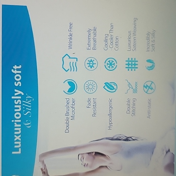 DreamCare gray King 4 pc cooling sheet set 21" extra deep 100% microfiber New - Picture 4 of 7